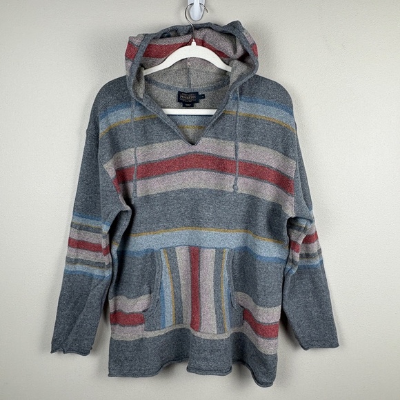 Pendleton Women's Striped Hoodie Cotton Sweater - Size Medium - Picture 1 of 7